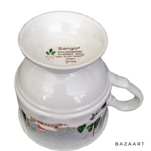 Sango Christmas Silent Night Dinnerware 3 Piece Place Setting New (set 3 of 3) - Picture 4 of 8